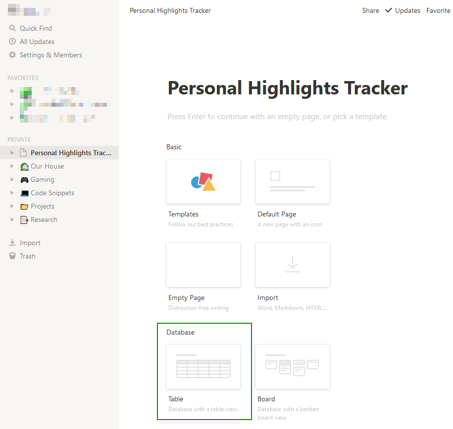 Building a Personal Highlights Tracker in Notion