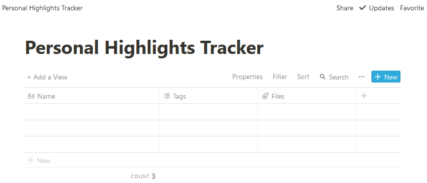 Building a Personal Highlights Tracker in Notion