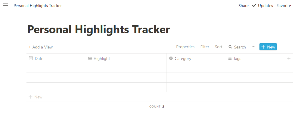 Building a Personal Highlights Tracker in Notion