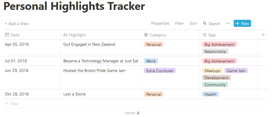 Building a Personal Highlights Tracker in Notion