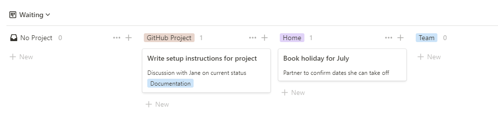 Getting Things Done in Notion Using Tables