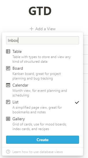 Getting Things Done in Notion Using Tables